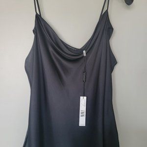 Elie Tahari Black Silk Satin Cowl Camisole XL - NWT